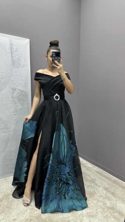 CHEST CROSS PATTERNED DESIGN DRESS