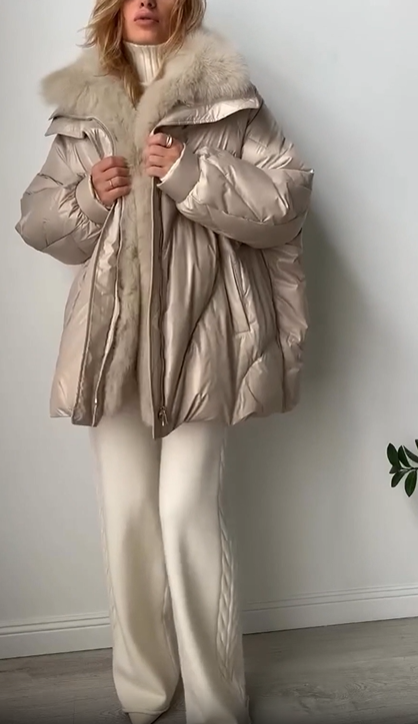 Fur-Trimmed Windbreaker