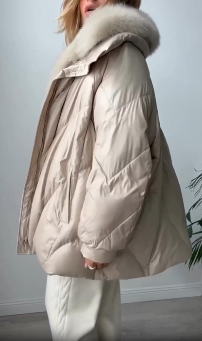 Fur-Trimmed Windbreaker