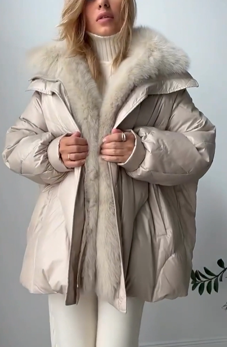 Fur-Trimmed Windbreaker