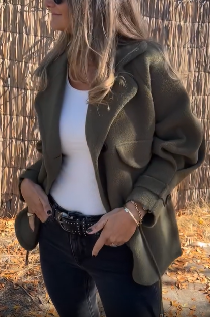 Double - Breasted Wool Coat