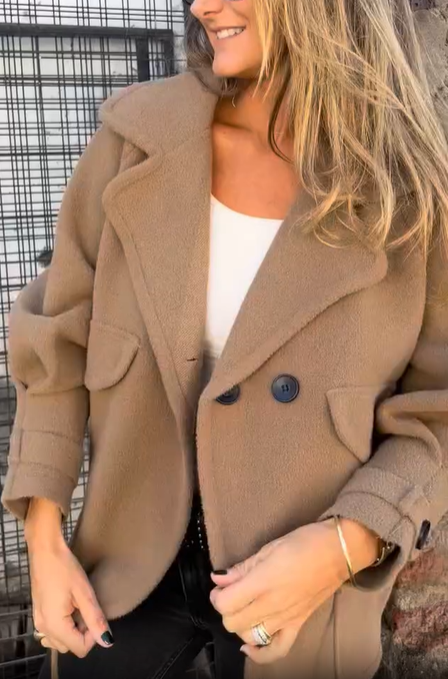 Double - Breasted Wool Coat