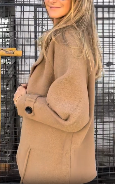 Double - Breasted Wool Coat
