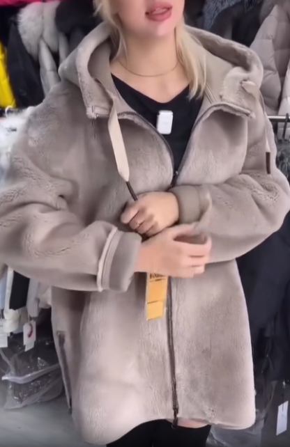 Beige Reversible Suede Jacket