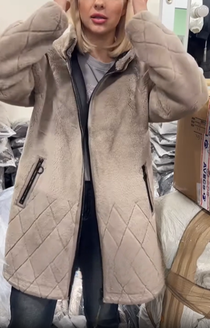 Black Reversible Shearling - Style Coat