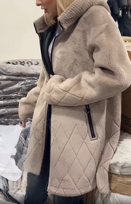 Black Reversible Shearling - Style Coat