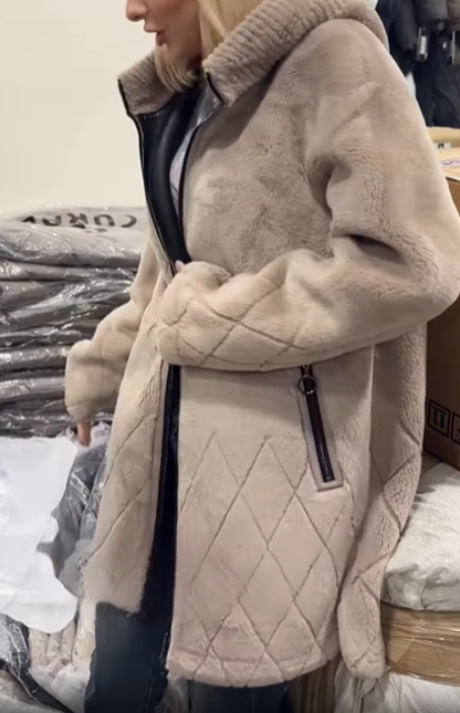Black Reversible Shearling - Style Coat