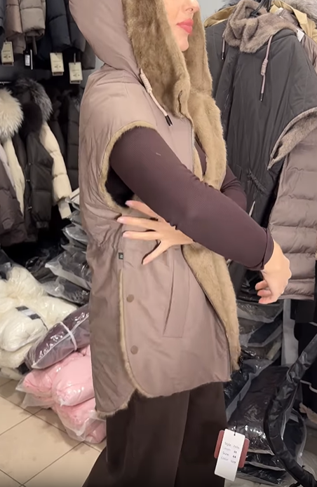 Reversible Faux Fur and Nylon Vest