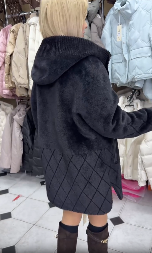 Black Reversible Shearling - Style Coat