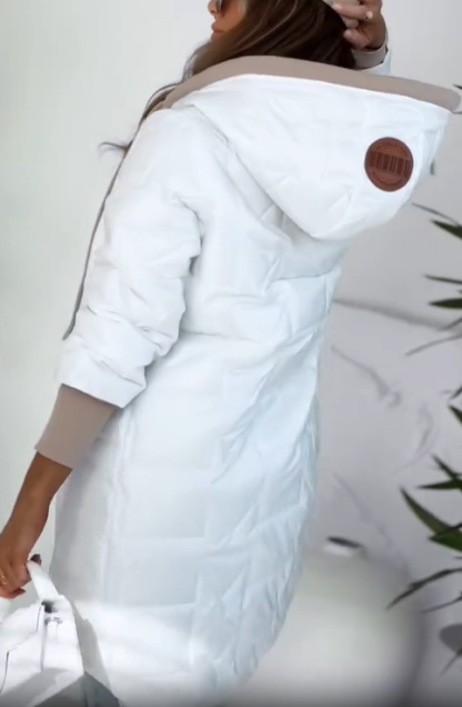 Quilted Puffer Jacket with Drawstring Hood