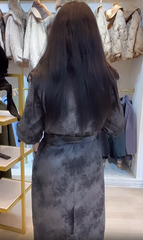 Suede Trench Coat With Faux Fur Collar