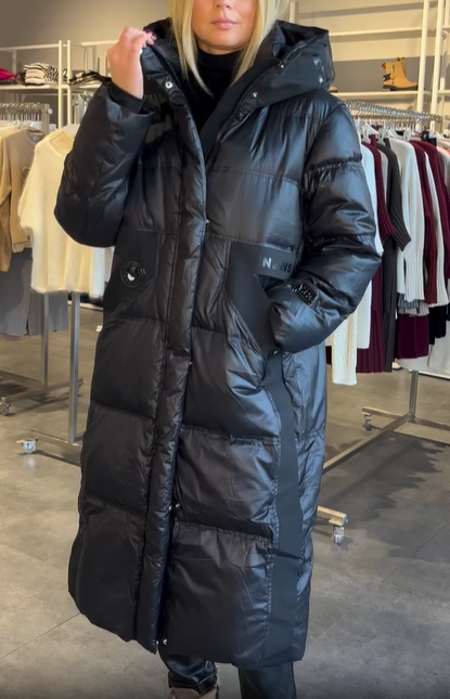 Long Quilted Puffer Coat