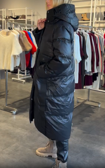 Long Quilted Puffer Coat