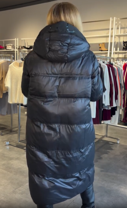 Long Quilted Puffer Coat