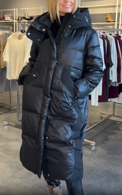 Long Quilted Puffer Coat