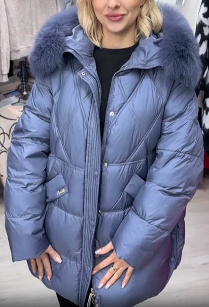 Hooded Diamond-Quilted Puffer Coat