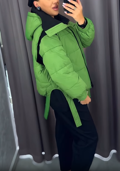 2-in-1 Puffer Jacket & Vest Set with Contrast Panels