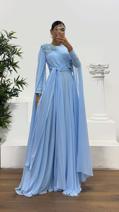 Chiffon Hijab Evening Dress