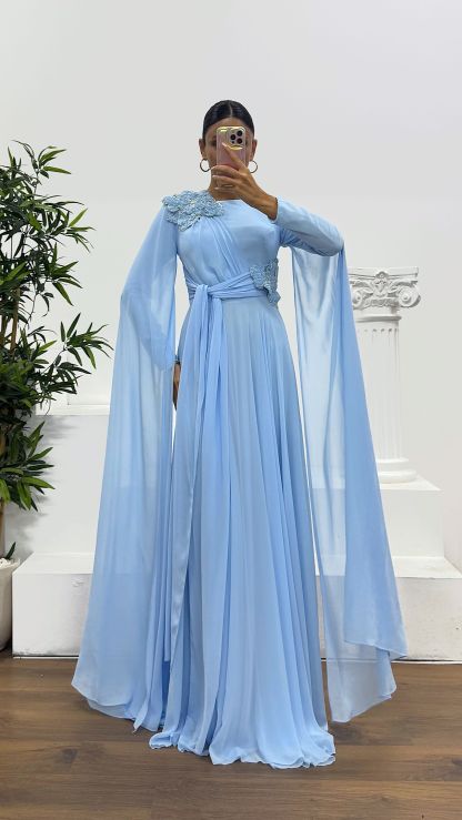 Chiffon Hijab Evening Dress