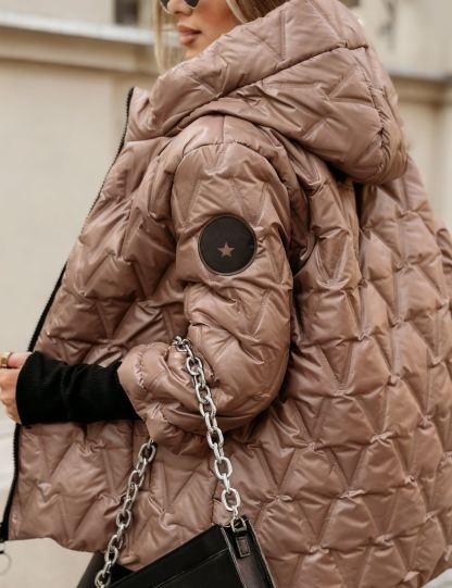 Quiet Afternoon burgundy short quilted jacket