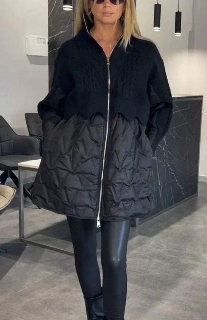 Mid-length Wool Cotton-padded Jacket