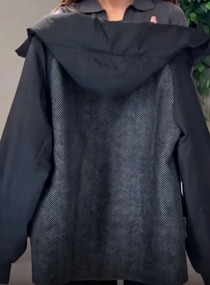 Herringbone and Nylon Hybrid Jacket