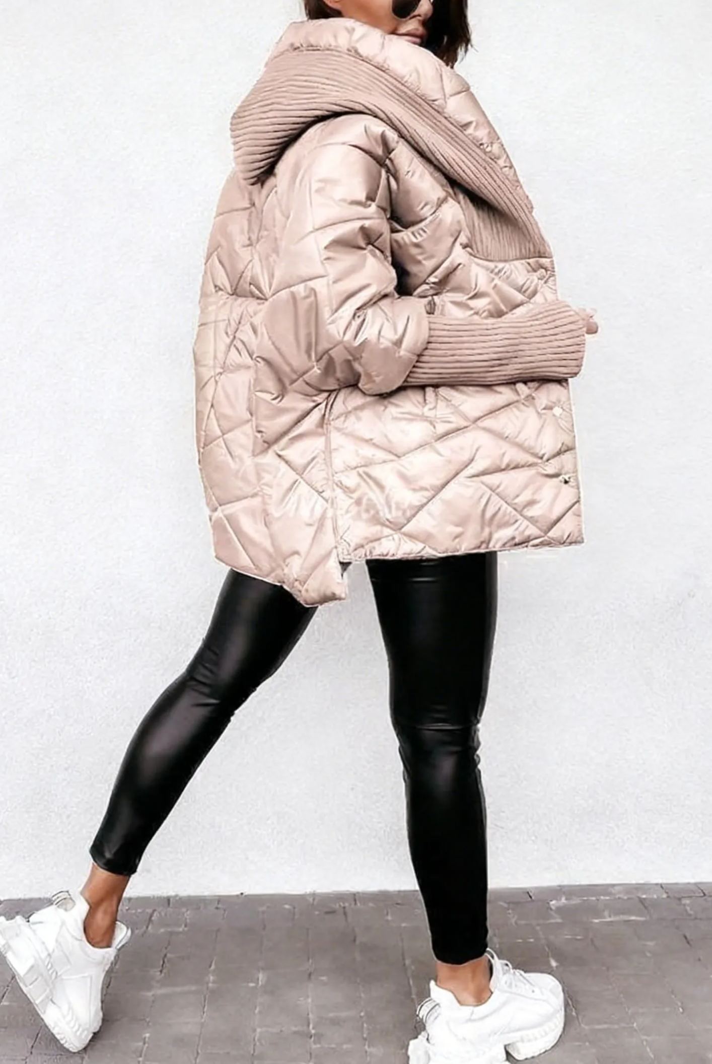 Burgundy Oversized Hooded Jacket