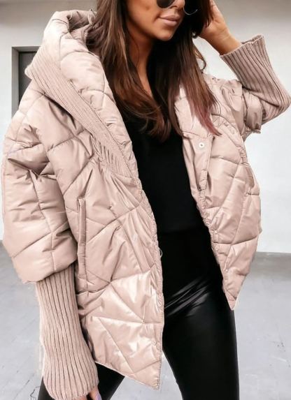 Burgundy Oversized Hooded Jacket