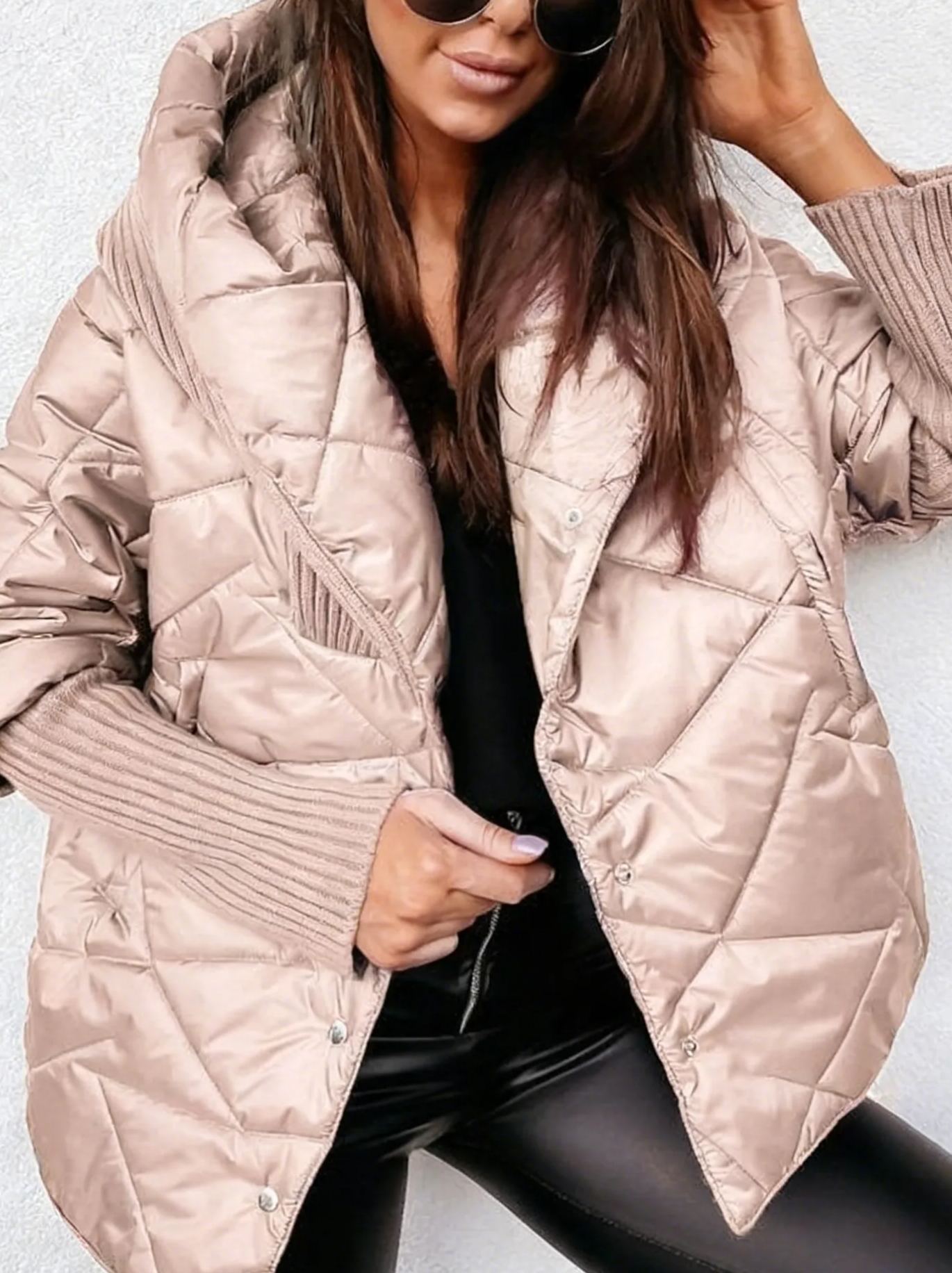 Burgundy Oversized Hooded Jacket