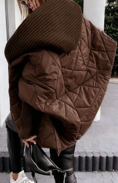 Burgundy Oversized Hooded Jacket