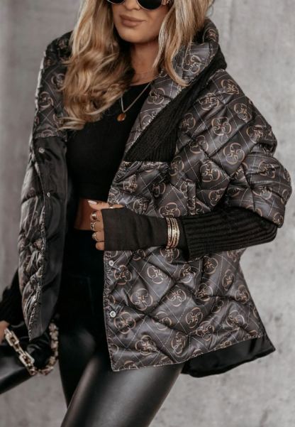 Burgundy Oversized Hooded Jacket