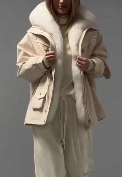 Faux Fur Lined Multifunctional Parka