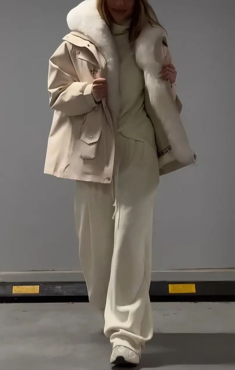 Faux Fur Lined Multifunctional Parka