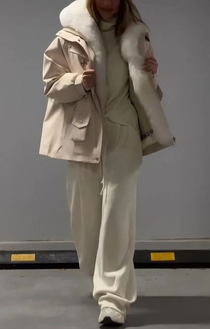 Faux Fur Lined Multifunctional Parka