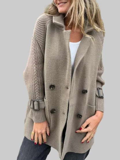Knit - Sleeve Wool Coat
