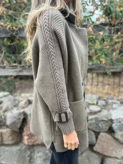 Knit - Sleeve Wool Coat