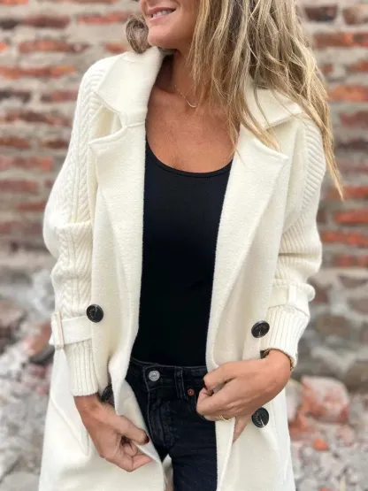 Knit - Sleeve Wool Coat