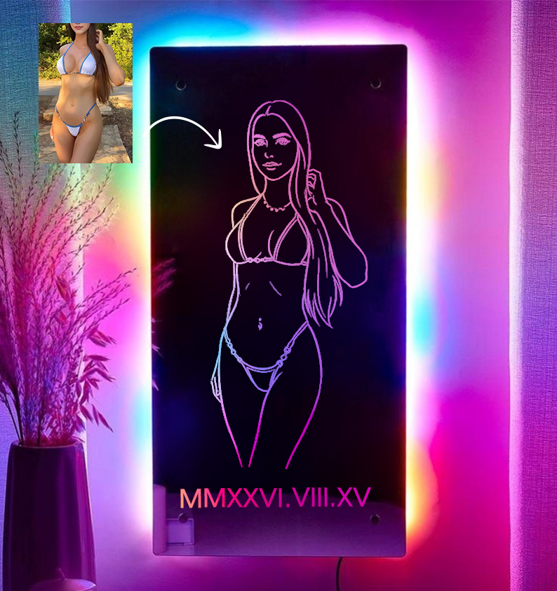 Custom Name Seductive Mirror LED Light