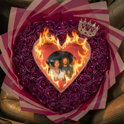 Everlasting Glitter Roses With Photo - Burnaway Edition