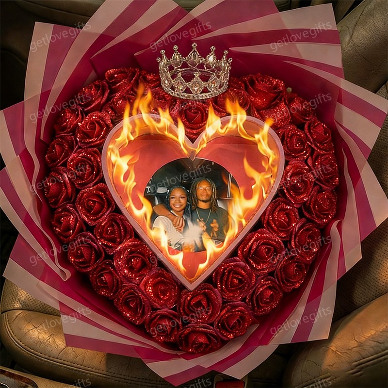 Everlasting Glitter Roses With Photo - Burnaway Edition