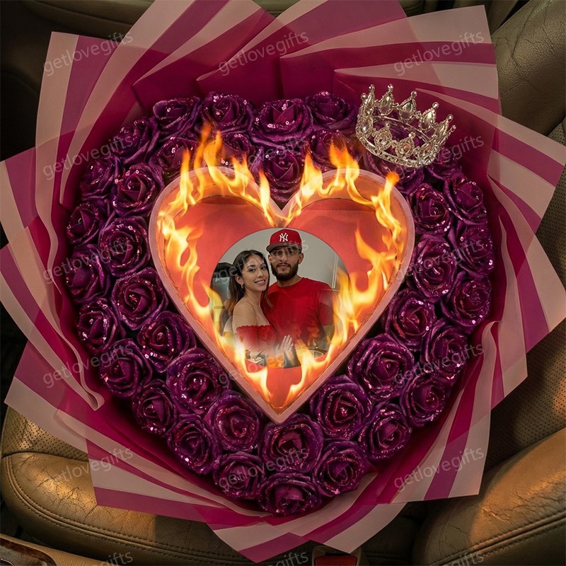 Everlasting Glitter Roses With Photo - Burnaway Edition