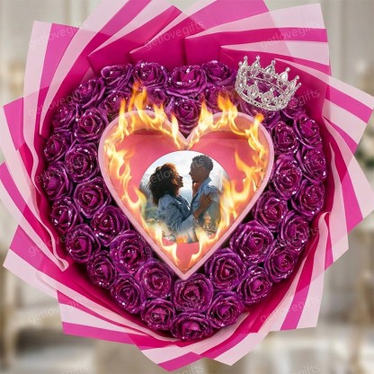 Everlasting Glitter Roses With Photo - Burnaway Edition