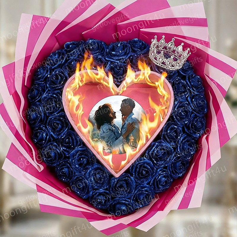 Everlasting Glitter Roses With Photo - Burnaway Edition