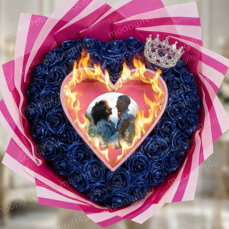 Everlasting Glitter Roses With Photo - Burnaway Edition