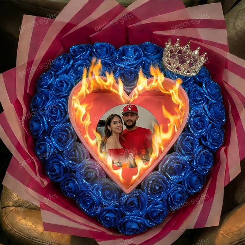 Everlasting Glitter Roses With Photo - Burnaway Edition