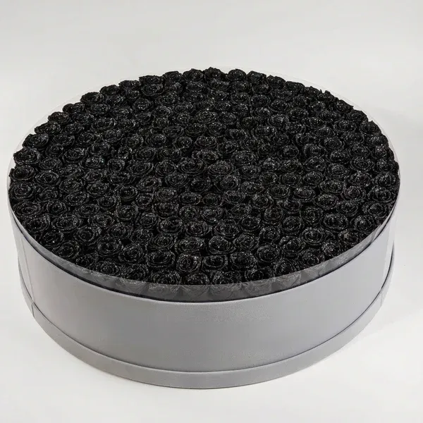 Circle Glitter Rose Box With Initial Couple Gift