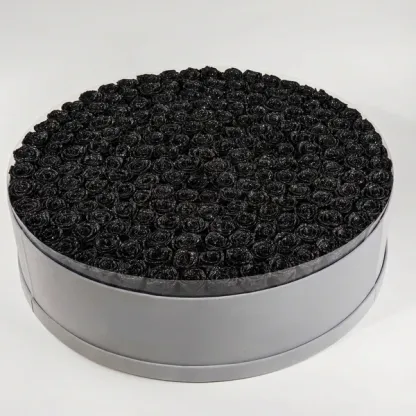 Circle Glitter Rose Box With Initial Couple Gift