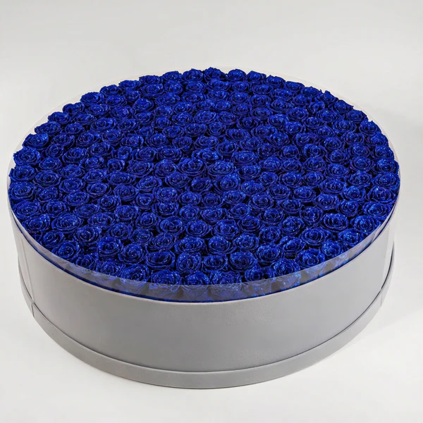Circle Glitter Rose Box With Initial Couple Gift