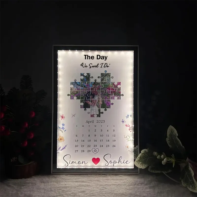 Personalized The Day I Found My Missing Piece Mirror Light Gift