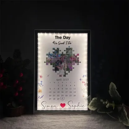 Personalized The Day I Found My Missing Piece Mirror Light Gift